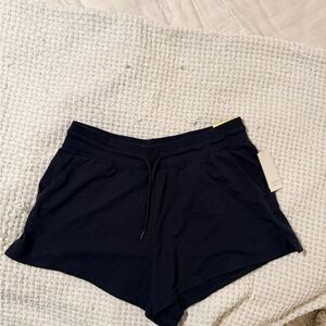NWT All In Motion Women’s Black Drawstring Mid Rise Lounge Shorts- XXL